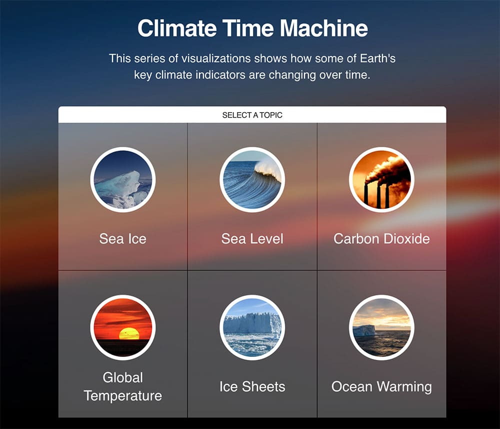 Climate Time Machine graphic